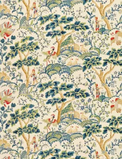 Kelmescott Linen Fabric by Scalamandre
