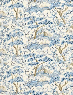 Kelmescott Linen Fabric by Scalamandre