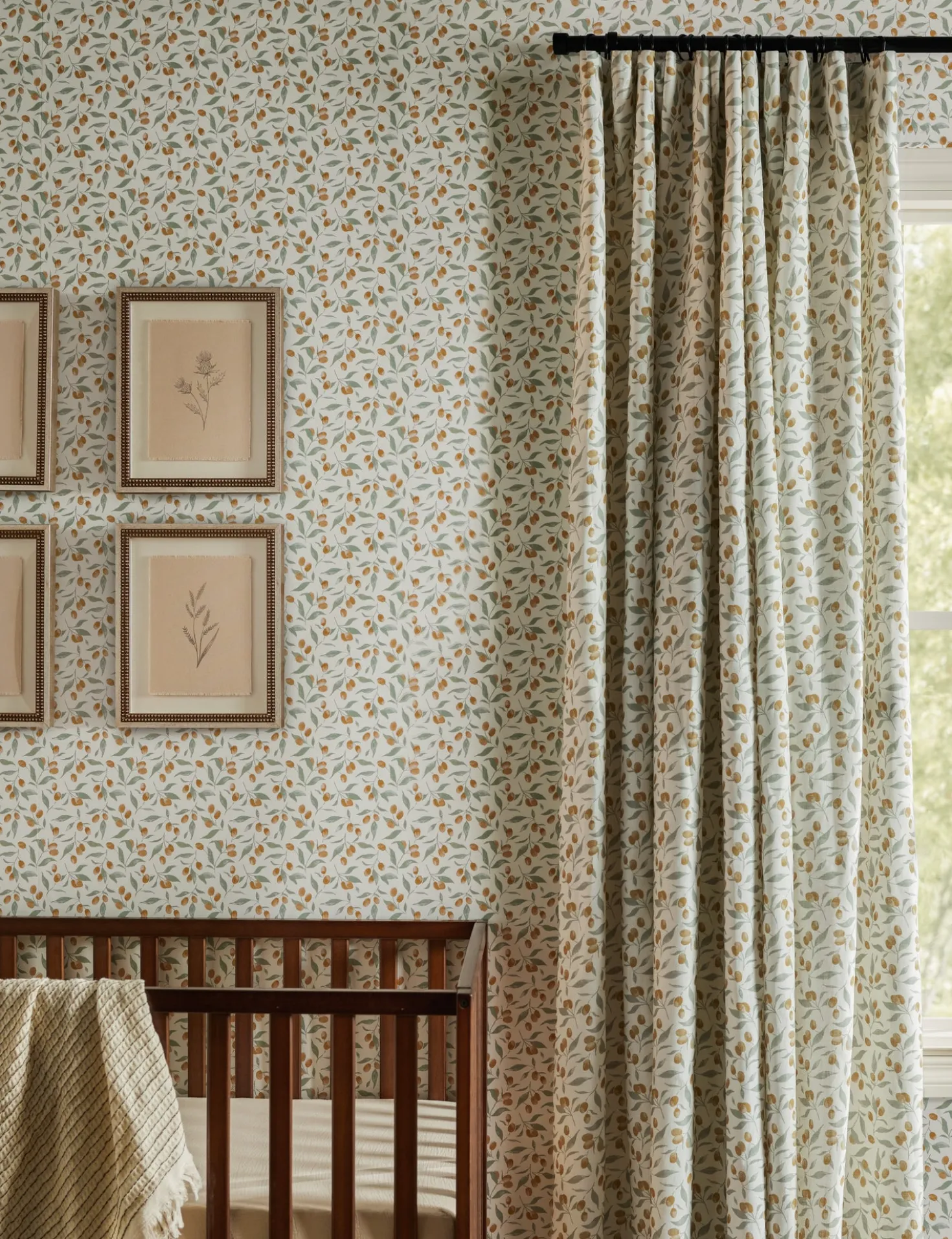 Kumquats Linen Curtain Panel by Rylee + Cru
