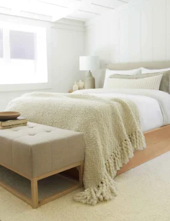 Laurel Stonewashed Linen Lumbar Pillow by Pom Pom at Home