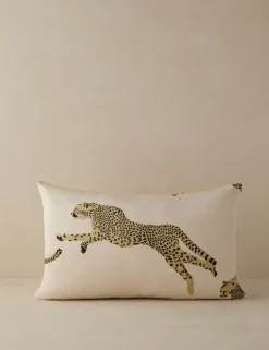 Leaping Cheetah Pillow by Scalamandre