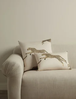 Leaping Cheetah Pillow by Scalamandre