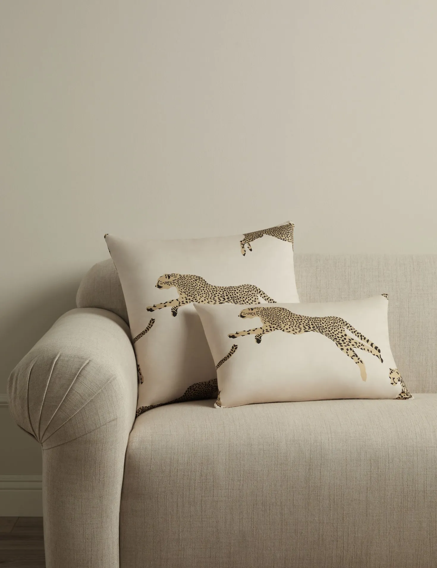 Leaping Cheetah Pillow by Scalamandre