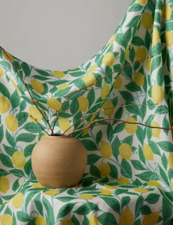 Lemons on Natural on Linen by Nathan Turner