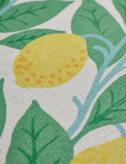 Lemons on Natural on Linen by Nathan Turner