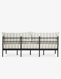 Leni Outdoor Sofa, Natural Stripe