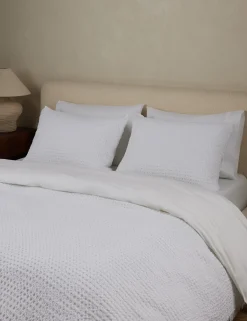 Lenora Textured Cotton Linen Blanket