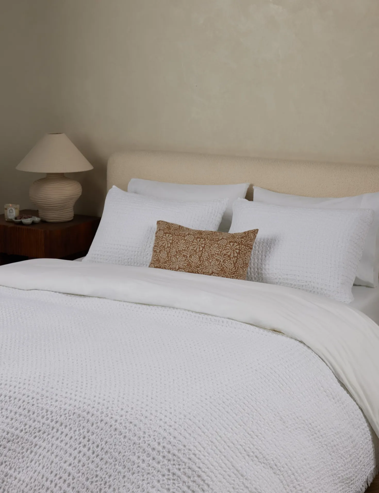 Lenora Textured Cotton Linen Blanket