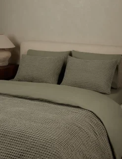 Lenora Textured Cotton Linen Blanket