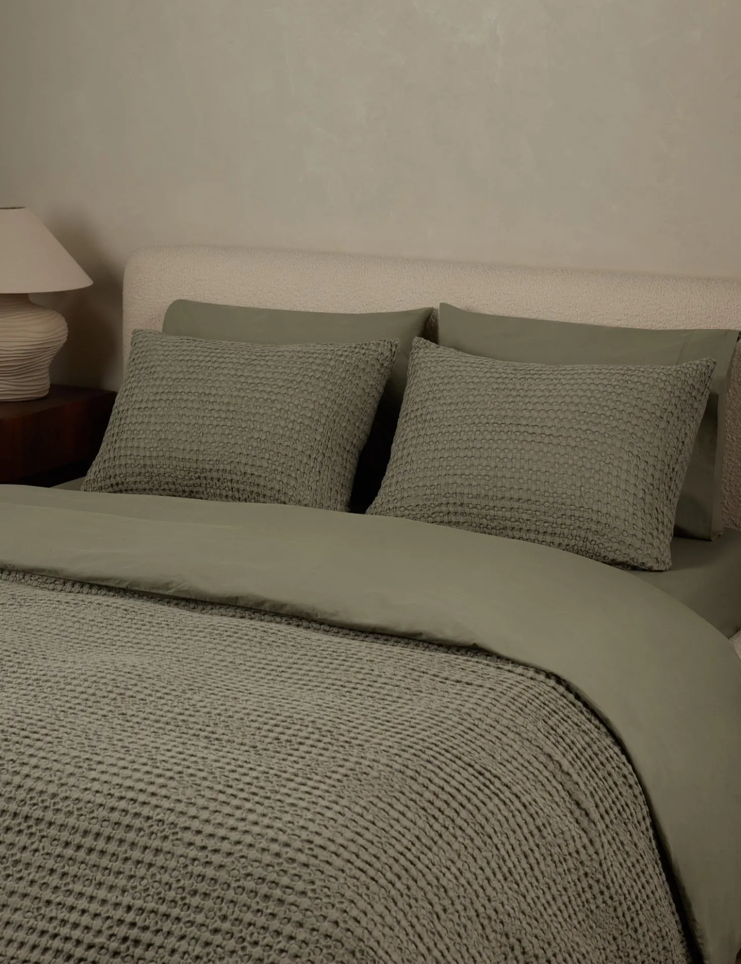 Lenora Textured Cotton Linen Blanket