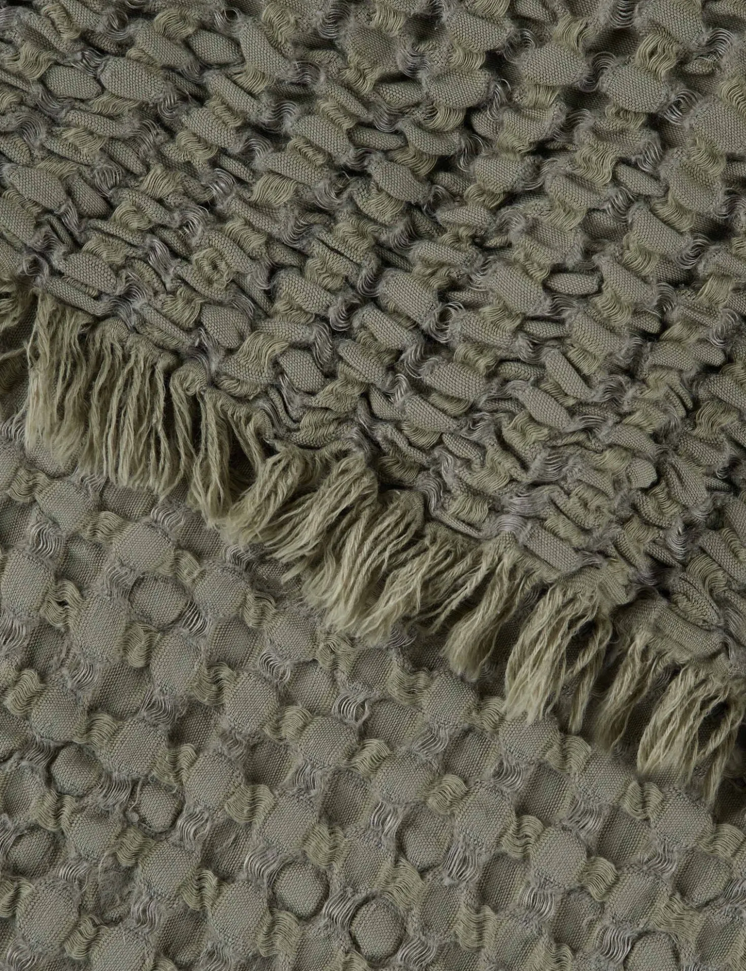 Lenora Textured Cotton Linen Blanket