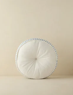 Littu Indoor / Outdoor Striped Disc Pillow by Sarah Sherman Samuel