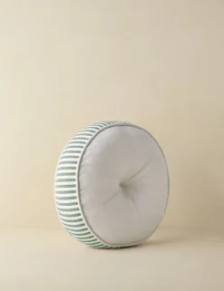 Littu Indoor / Outdoor Striped Disc Pillow by Sarah Sherman Samuel