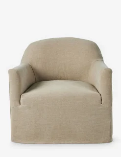 Lowell Slipcover Swivel Chair by Amber Lewis x Four Hands