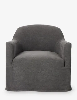 Lowell Slipcover Swivel Chair by Amber Lewis x Four Hands