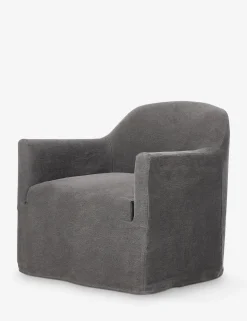 Lowell Slipcover Swivel Chair by Amber Lewis x Four Hands