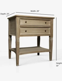 Luna 2 Drawer Nightstand