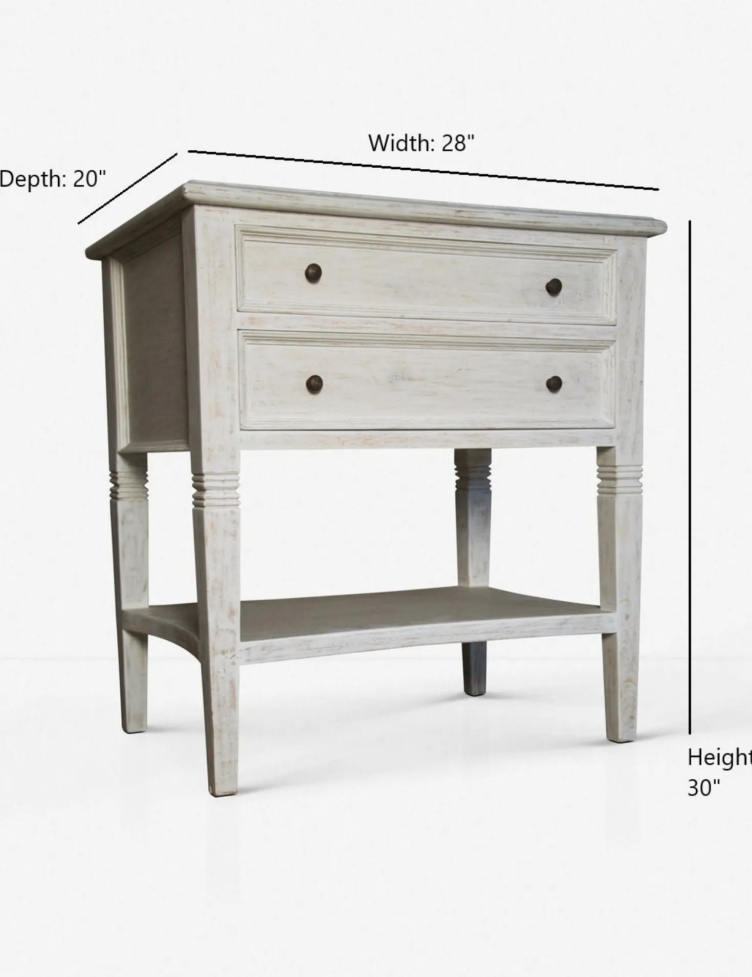 Luna 2 Drawer Nightstand