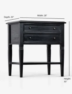 Luna 2 Drawer Nightstand