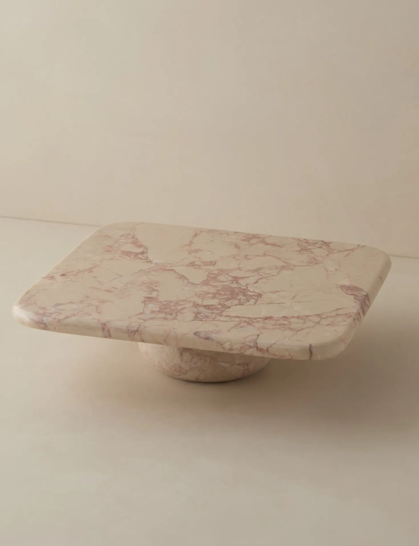 Lusine Square Marble Serving Stand