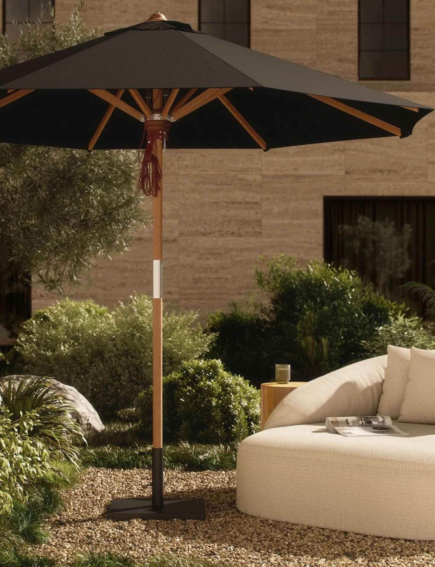 Luzita 9'10" Round Outdoor Umbrella