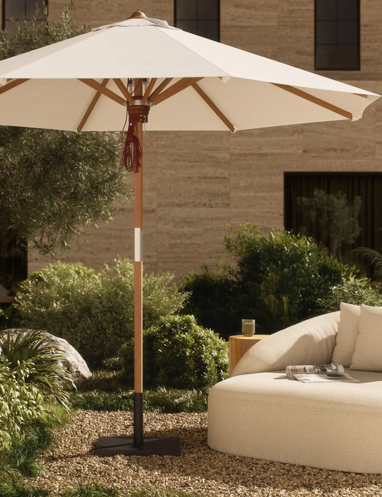 Luzita 9'10" Round Outdoor Umbrella