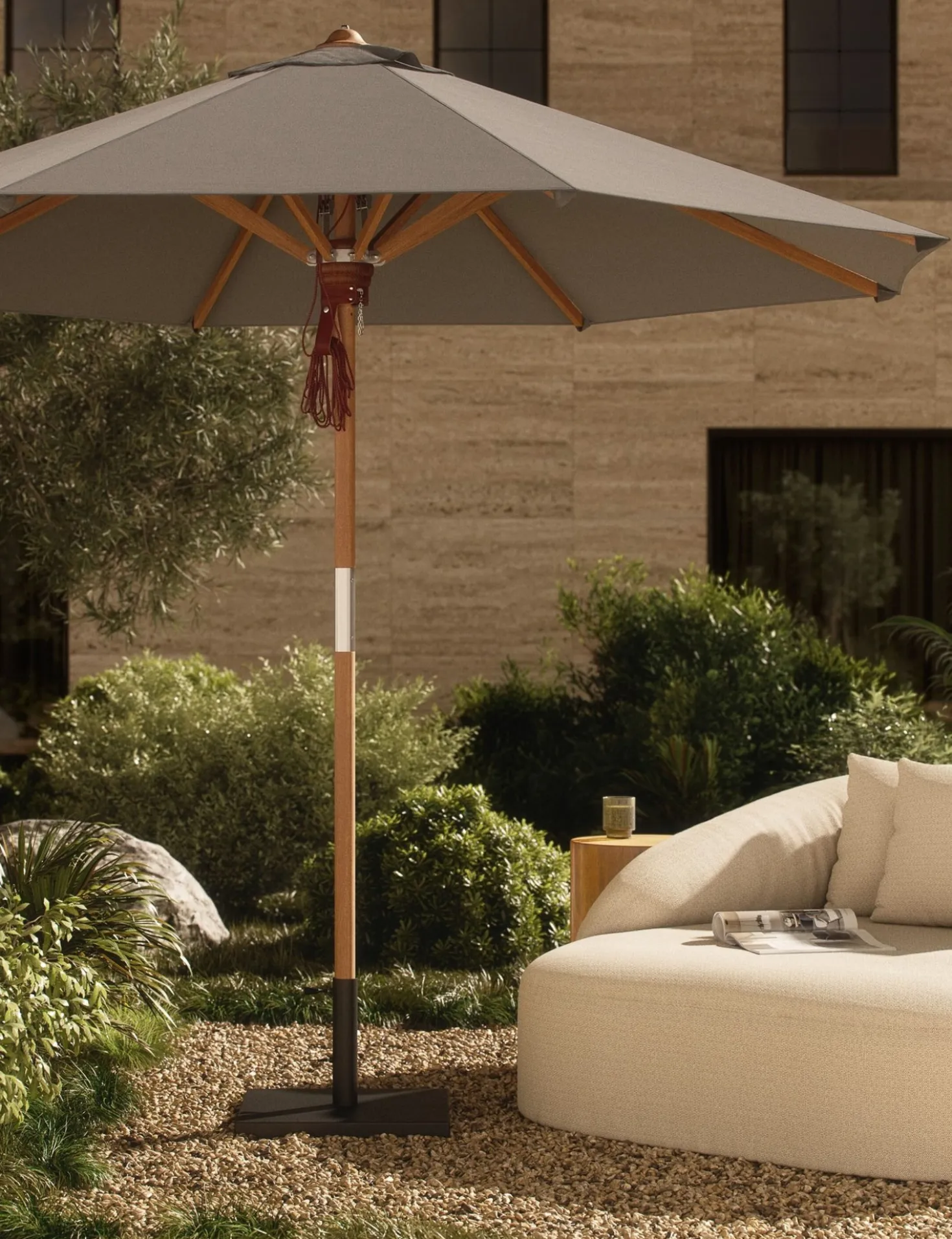 Luzita 9'10" Round Outdoor Umbrella