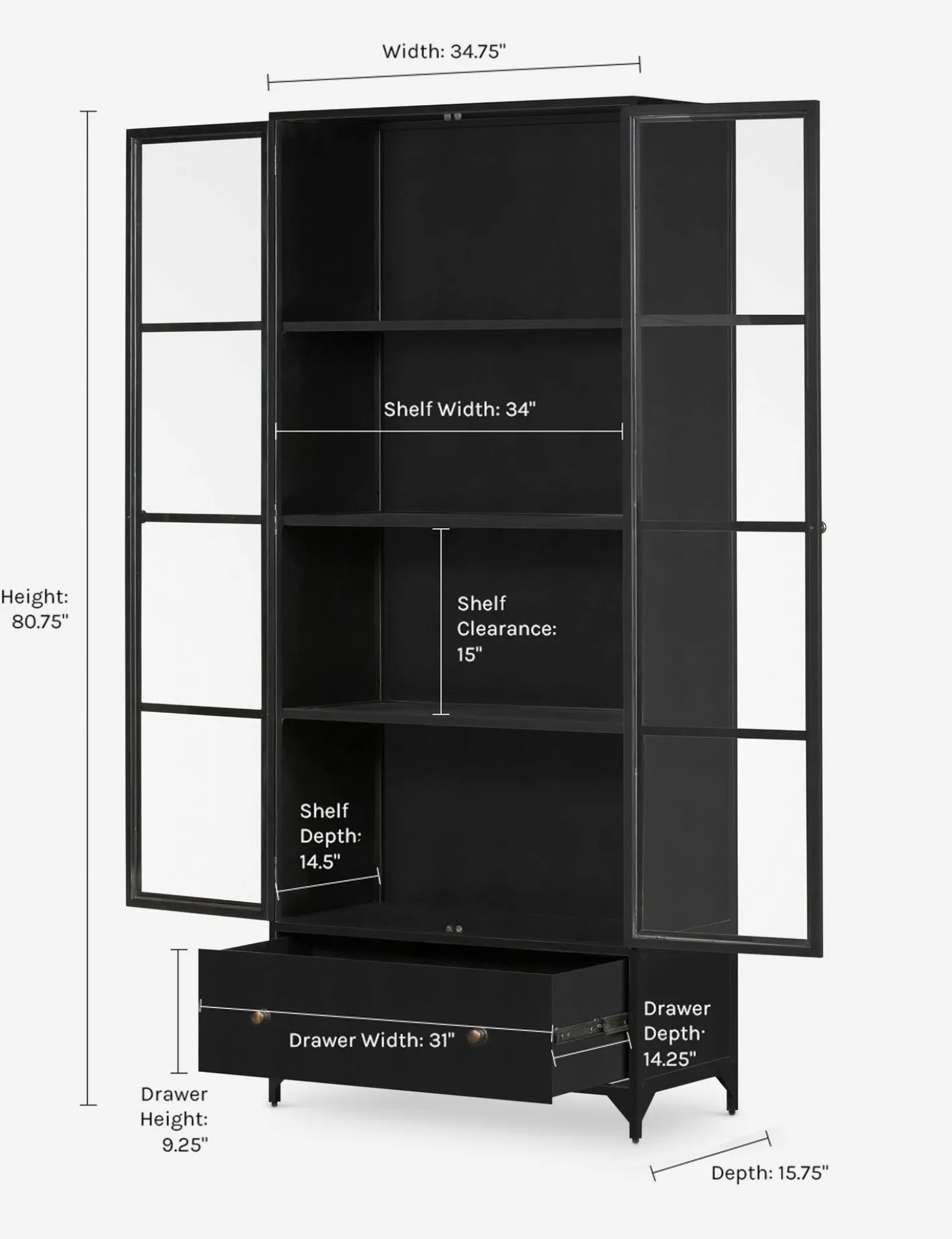 Malcom Curio Cabinet