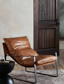 Marlyne Leather Accent Chair
