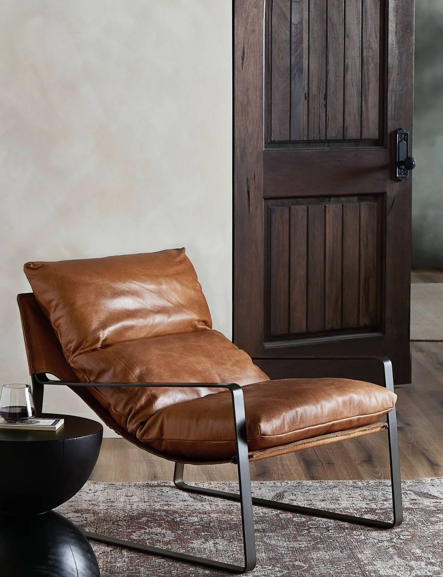 Marlyne Leather Accent Chair