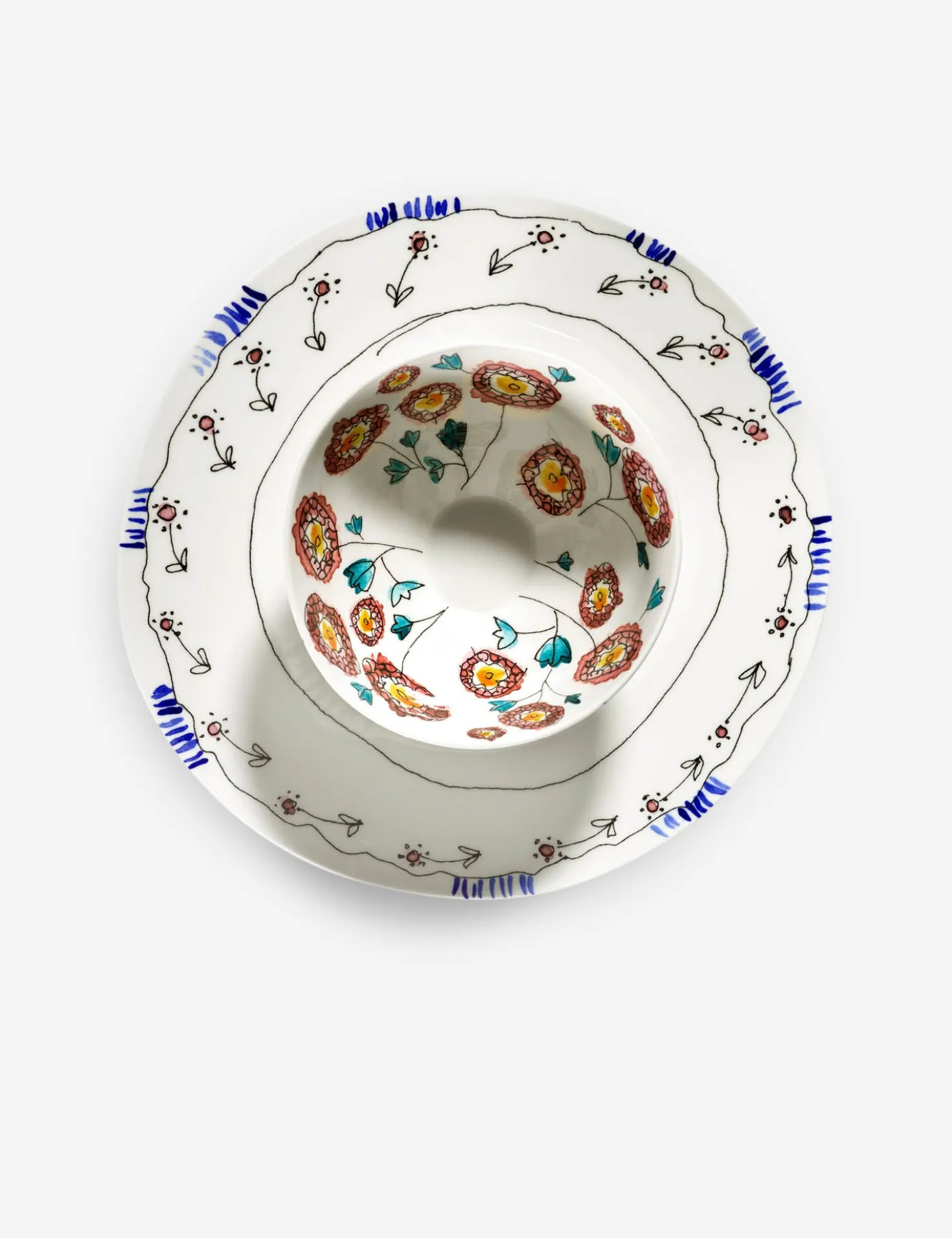 Midnight Flowers Dinnerware by Marni x Serax