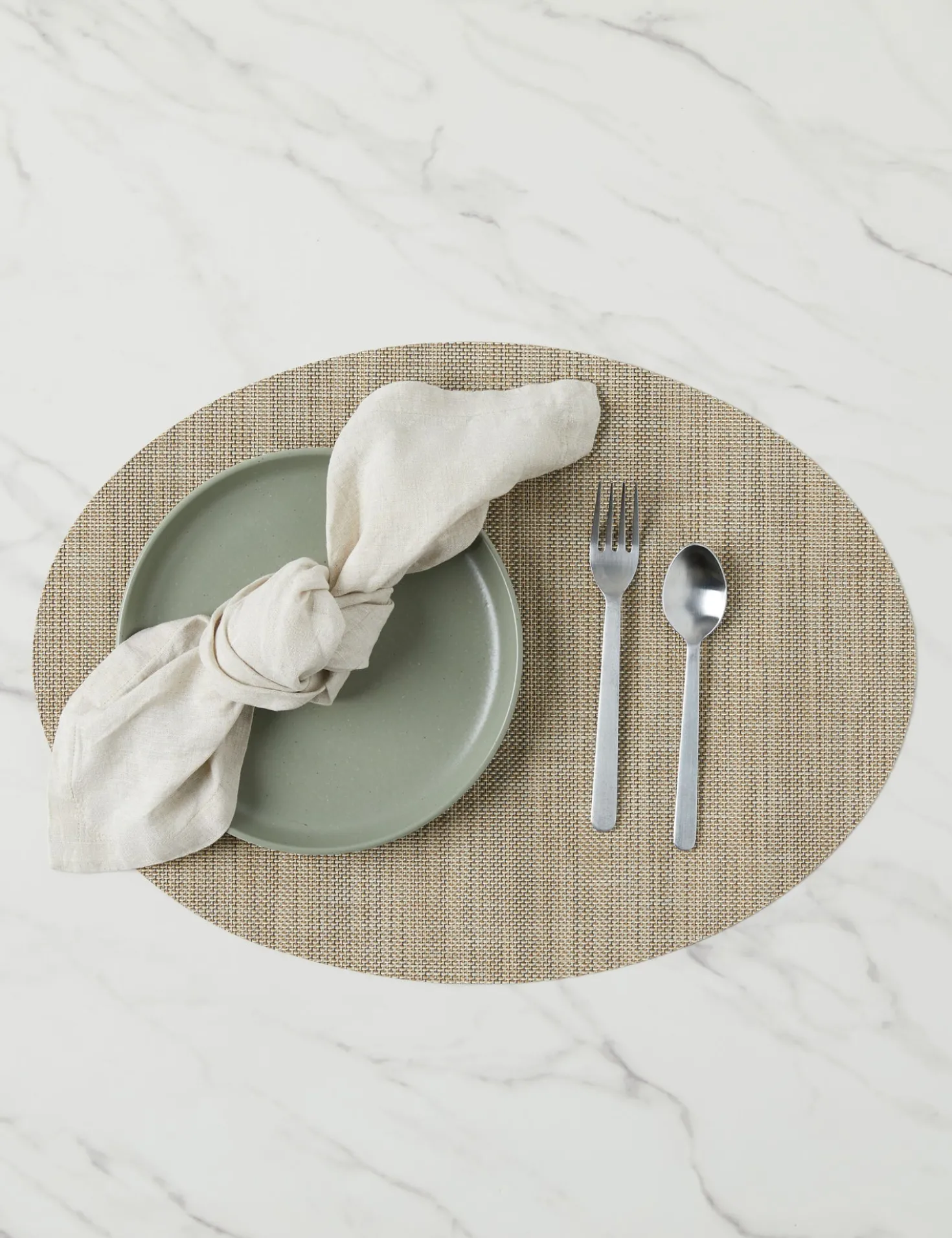 Mini Basketweave Oval Placemat (Set of 4) by Chilewich