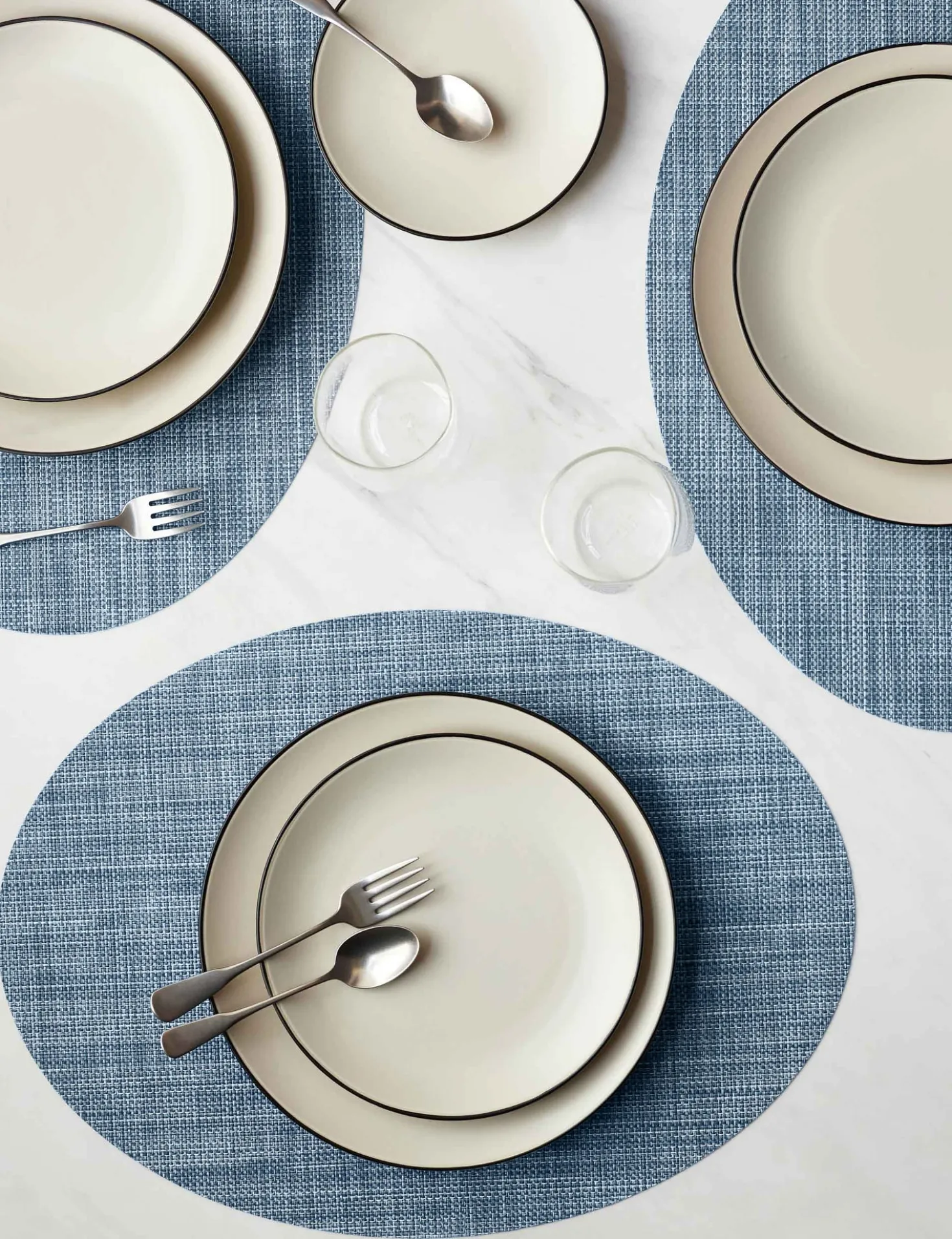 Mini Basketweave Oval Placemat (Set of 4) by Chilewich