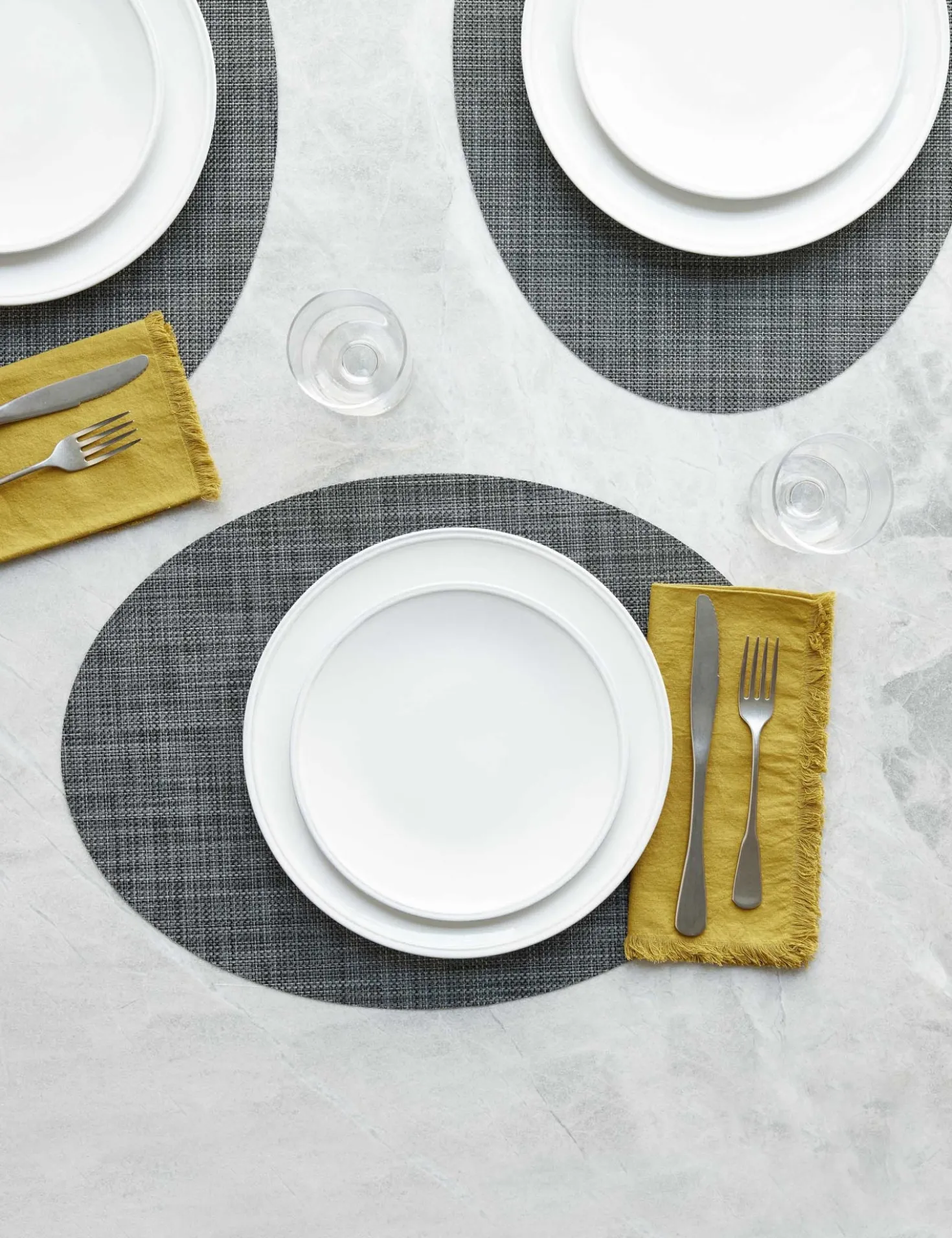 Mini Basketweave Oval Placemat (Set of 4) by Chilewich