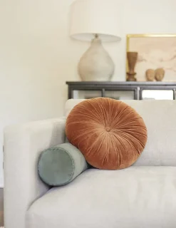 Monroe Velvet Round Pillow