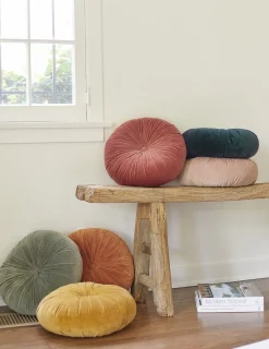 Monroe Velvet Round Pillow