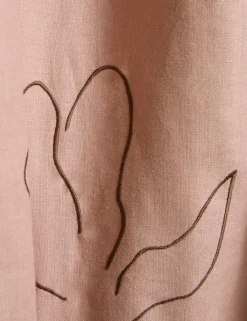 Narsi Embroidered Linen Curtain Panel by Sarah Sherman Samuel