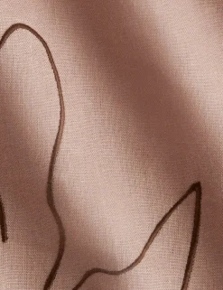 Narsi Embroidered Linen Fabric by Sarah Sherman Samuel