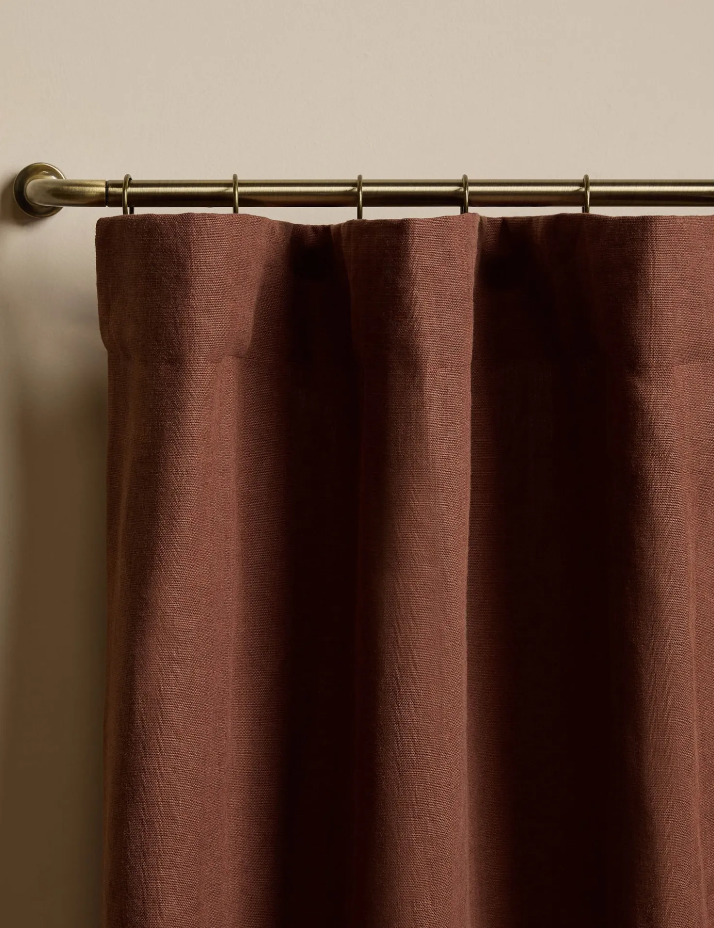Nori Ruffle Belgian Linen Curtain Panel