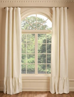 Nori Ruffle Belgian Linen Curtain Panel