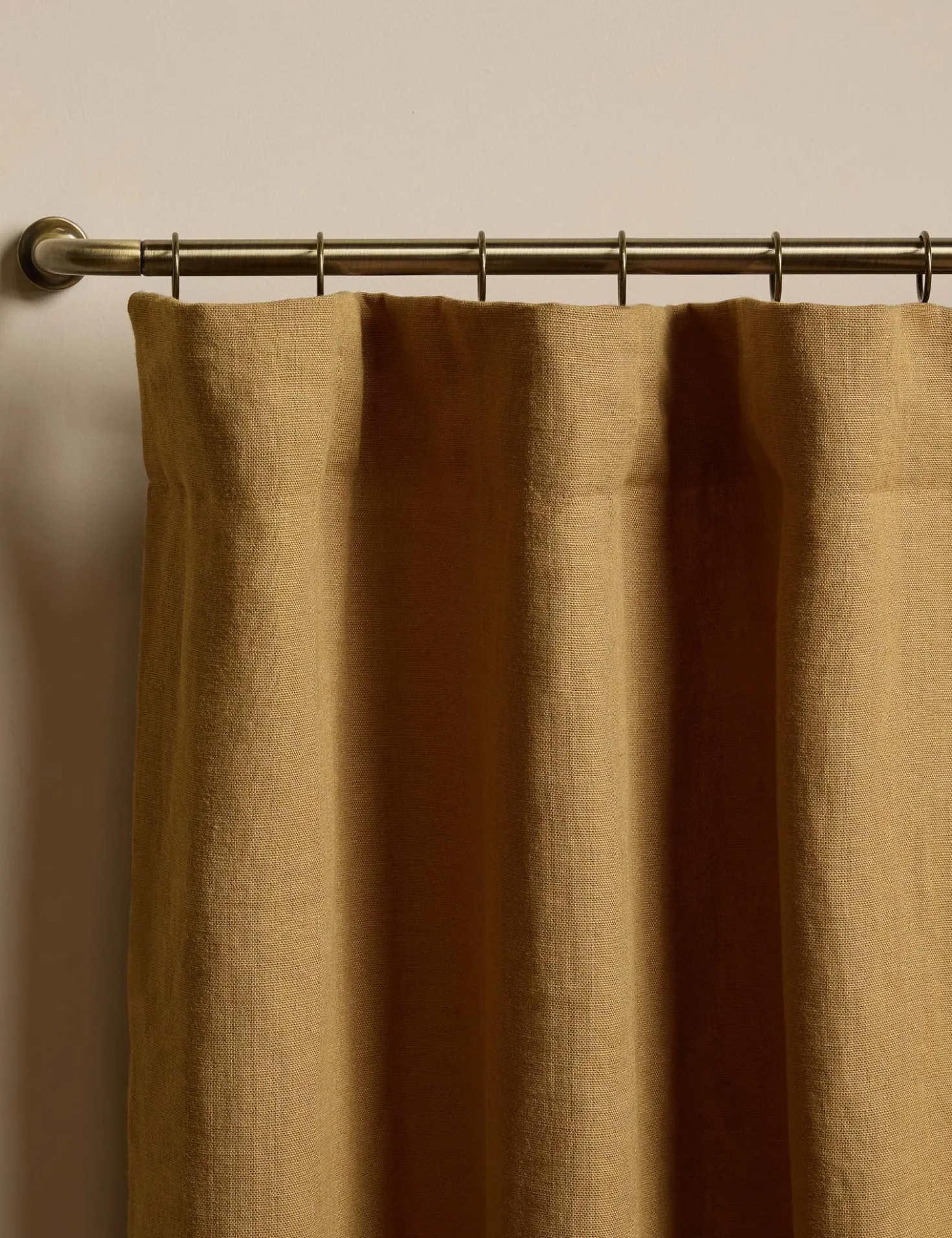 Nori Ruffle Belgian Linen Curtain Panel