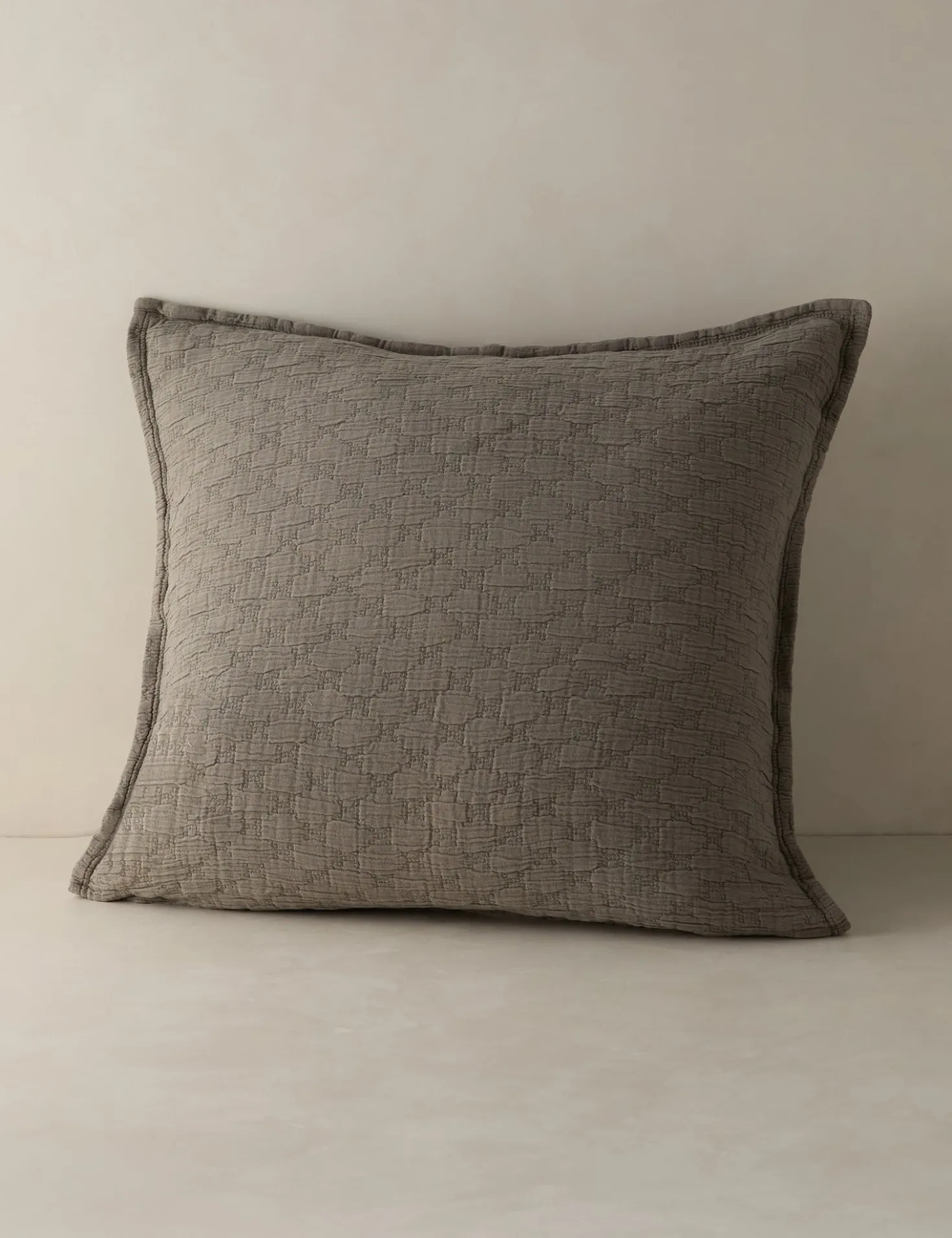 Ojai Cotton Matelasse Euro Sham by Pom Pom at Home