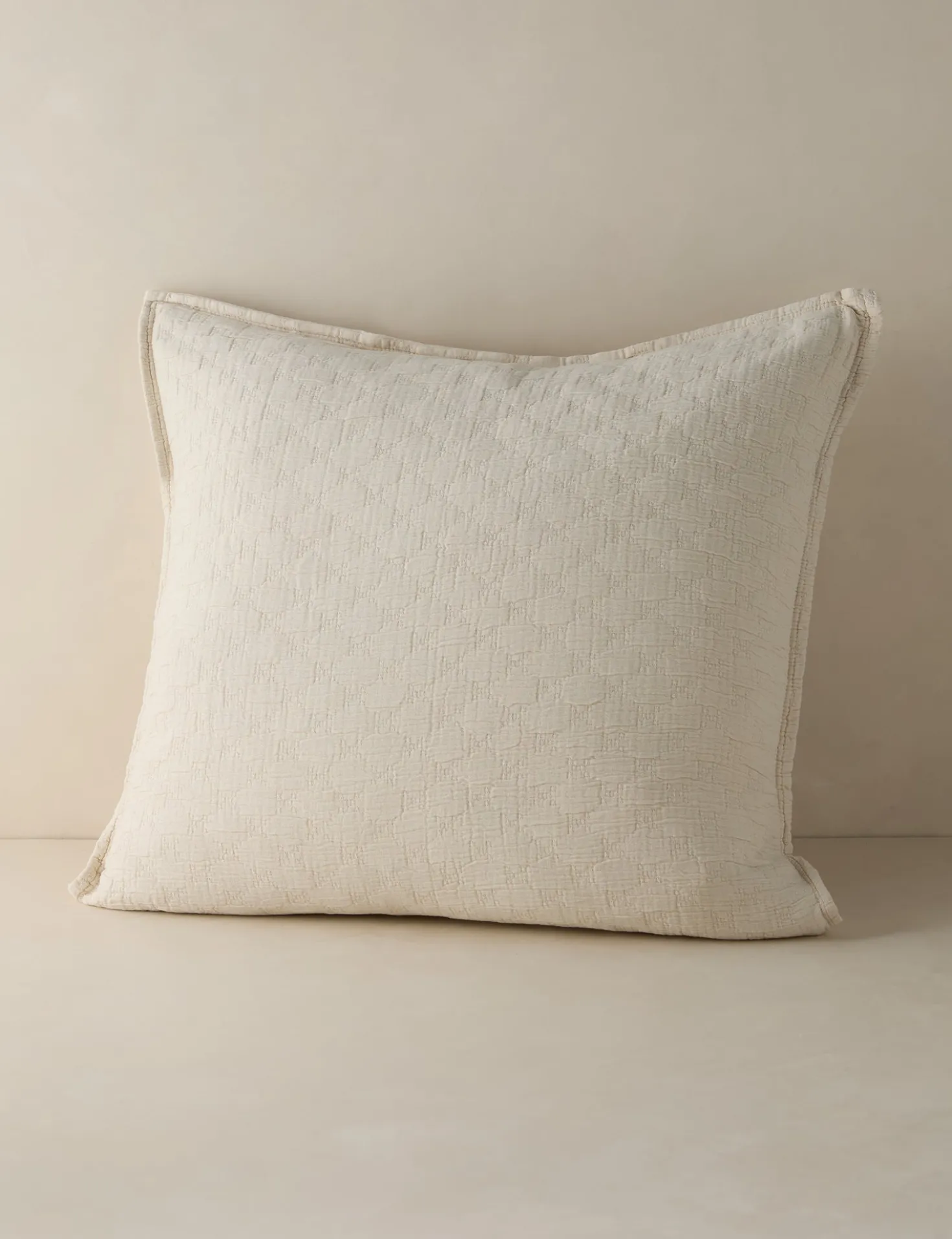 Ojai Cotton Matelasse Euro Sham by Pom Pom at Home