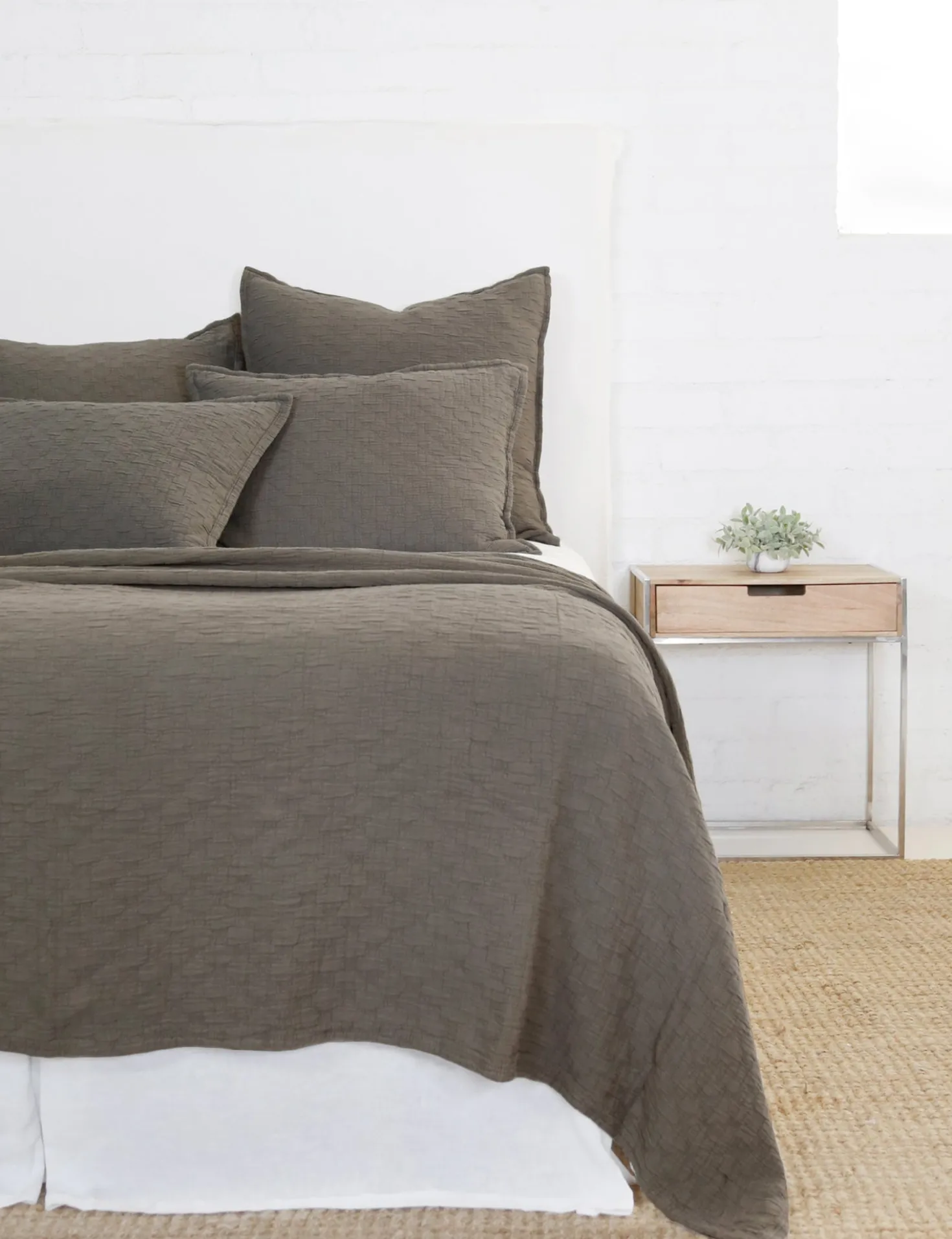 Ojai Cotton Matelasse Euro Sham by Pom Pom at Home