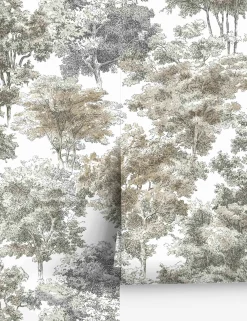 Old World Trees Peel + Stick Wallpaper