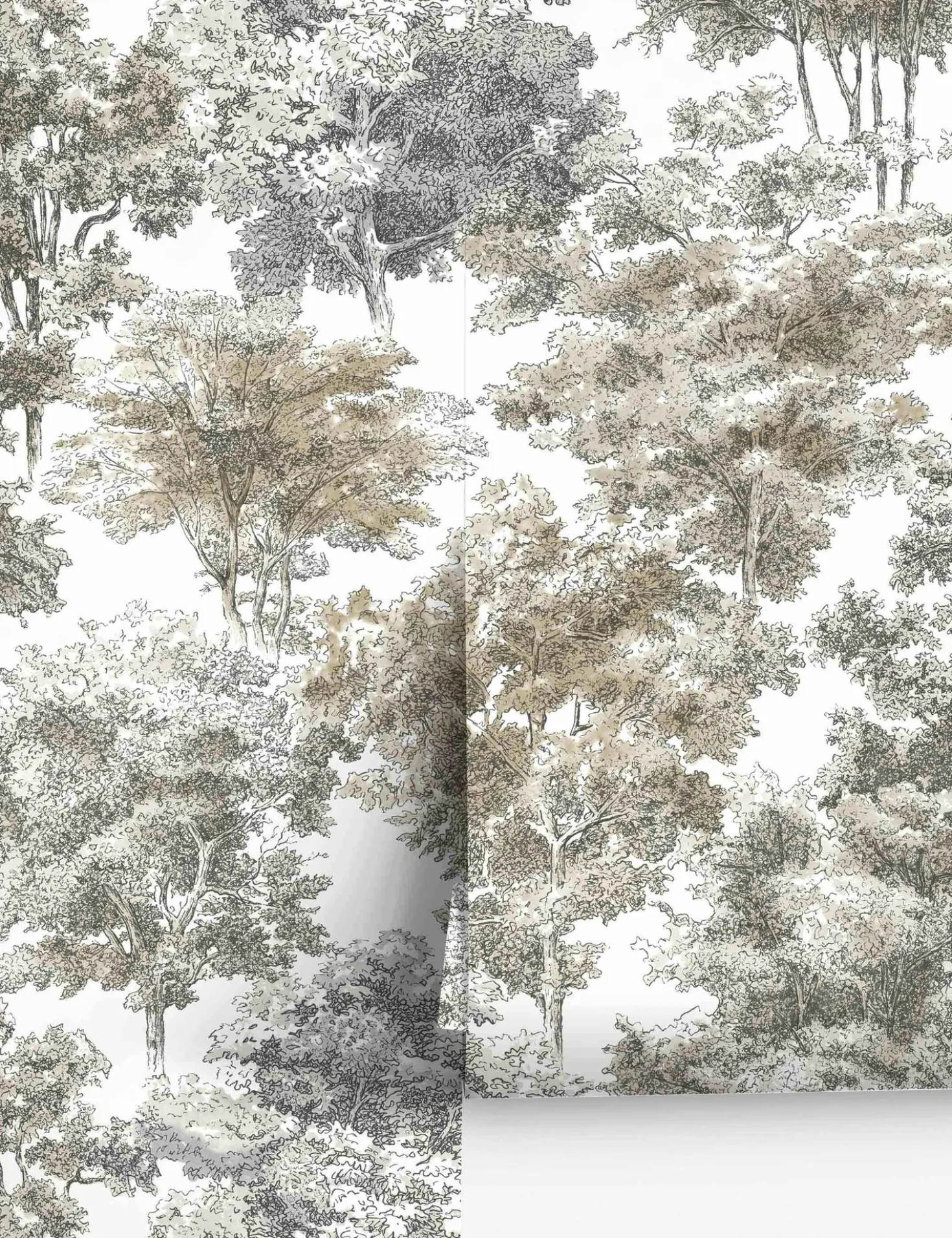 Old World Trees Peel + Stick Wallpaper