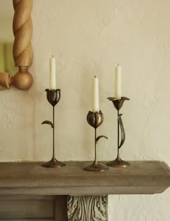 Olivia Floral Candlesticks (Set of 3) by Sarah Sherman Samuel