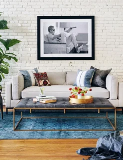Olwina Leather Coffee Table