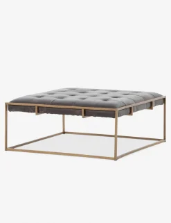 Olwina Square Leather Coffee Table