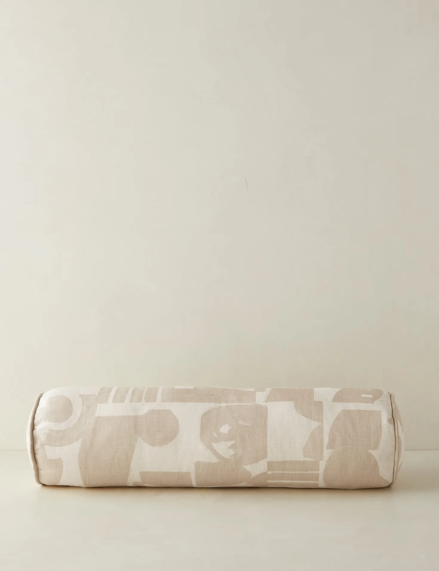 Organic Shapes Linen Bolster Pillow by Sarah Sherman Samuel